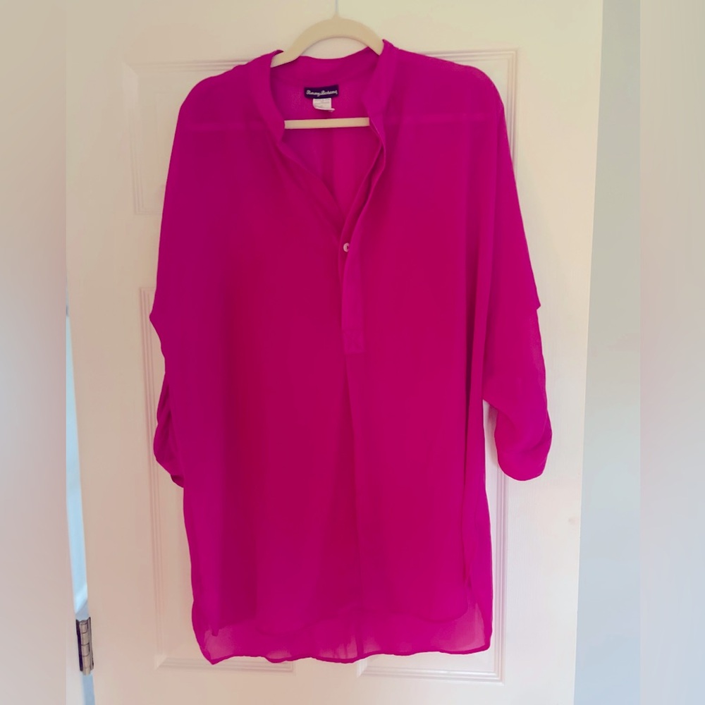 Tommy Bahama bright pink cover up